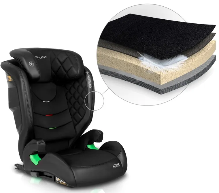 Nukido, Louis, fotelik samochodowy, ISOFIX, czarny, 15-36 kg