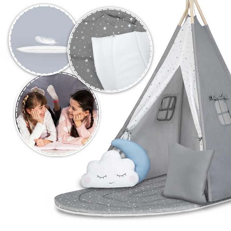 Nukido, namiot tipi dla dzieci, szary