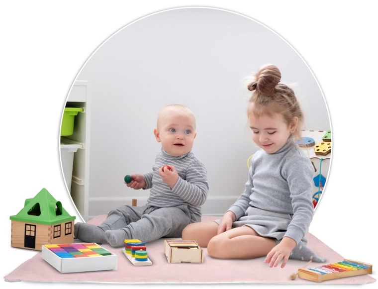 Nukido, namiot tipi dla dzieci z girlandą i światełkami, różowy