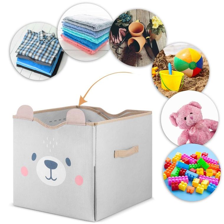 Nukido, pojemnik na zabawki i mata, szary