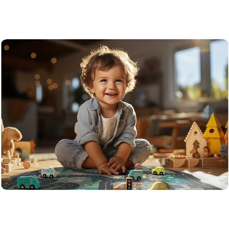 Nukido, pojemnik na zabawki i mata, zielony