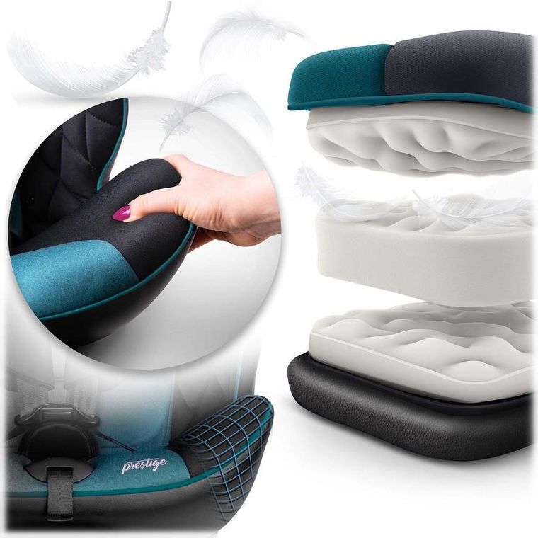 Nukido, Prestige Line, fotelik samochodowy, czarno-niebieski, 0-36 kg