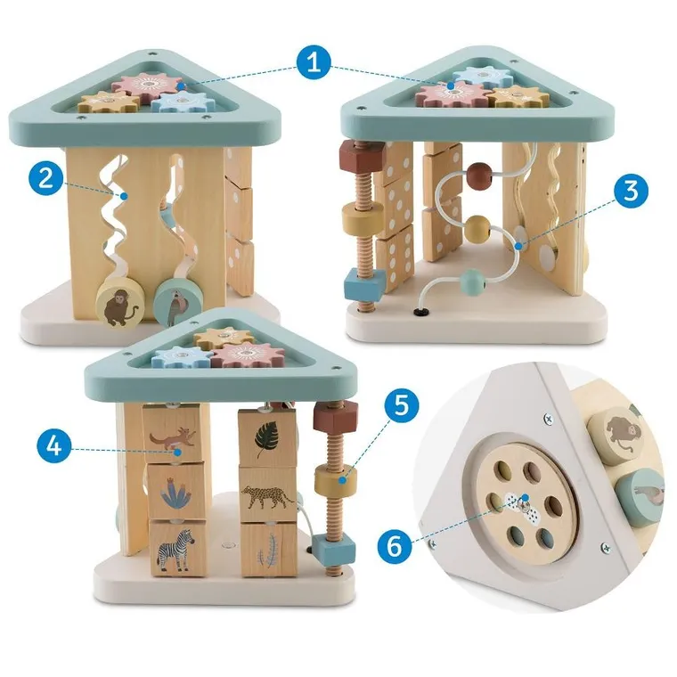 Nukido, trójkąt drewniany, zabawka sensoryczna