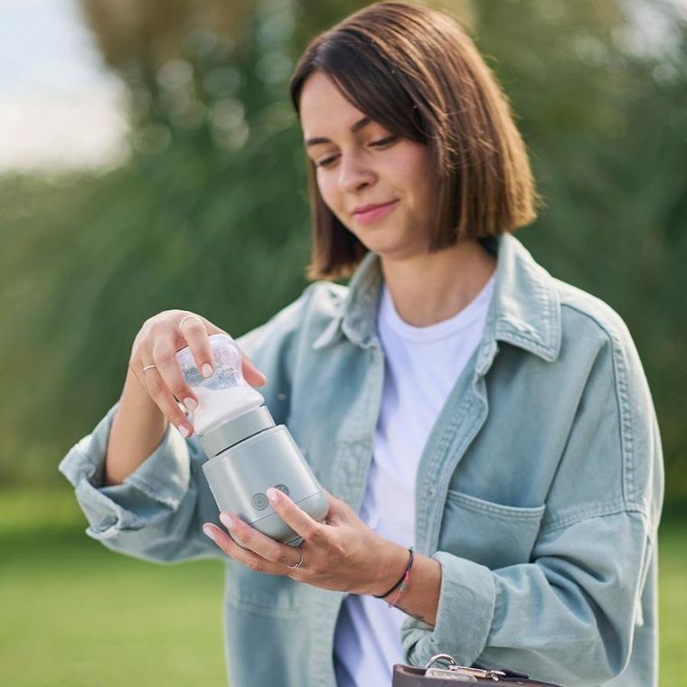 Nuvita, Warm'n'Mix, przenośny podgrzewacz do butelek z mlekiem dla niemowląt