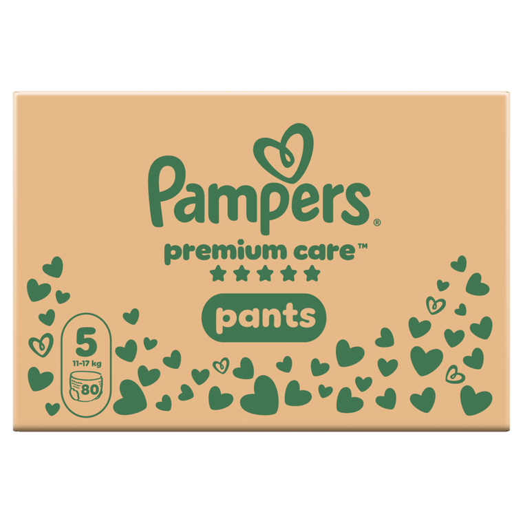 Pampers, Premium Care, pieluchomajtki, rozmiar 5, 11-17kg, 80 szt.