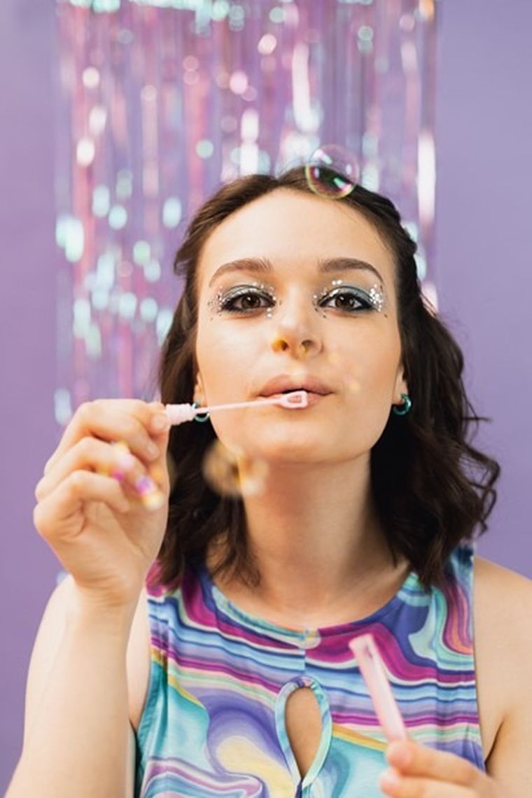 PartyDeco, brokat do twarzy i ciała, holograficzny, 3g