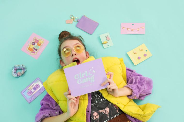 PartyDeco, zestaw prezentowy Girl Gang Goodie Box, mix, 19-15-4 cm, 1 szt.