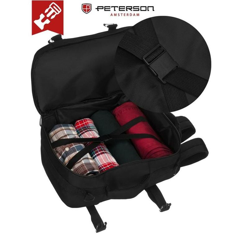 Peterson, plecak podróżny, czarny