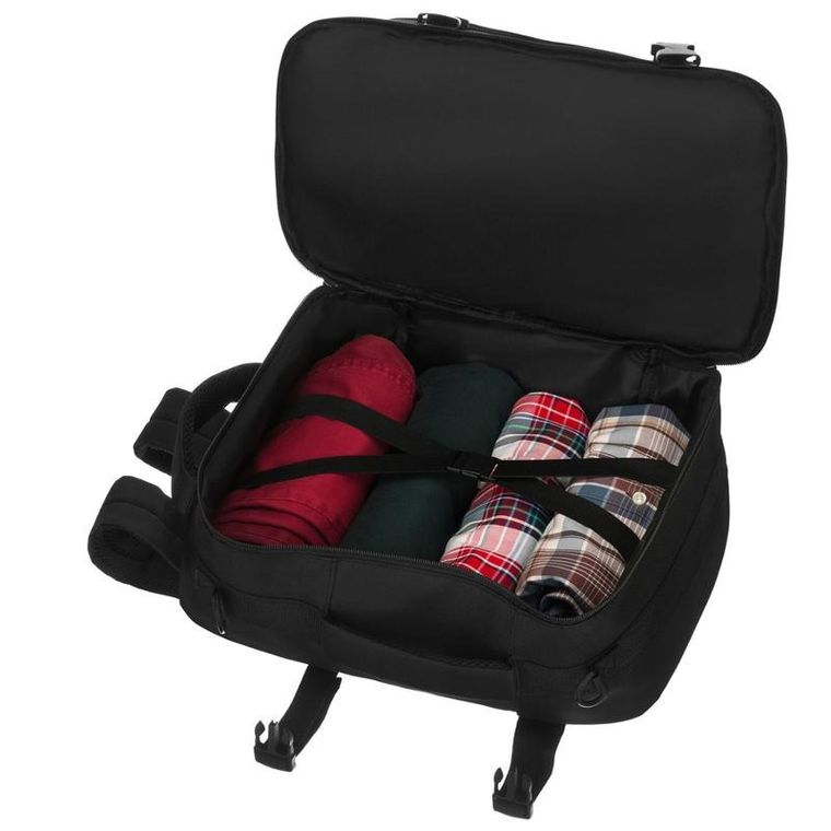 Peterson, plecak podróżny plecak, 2-komorowy, czarny