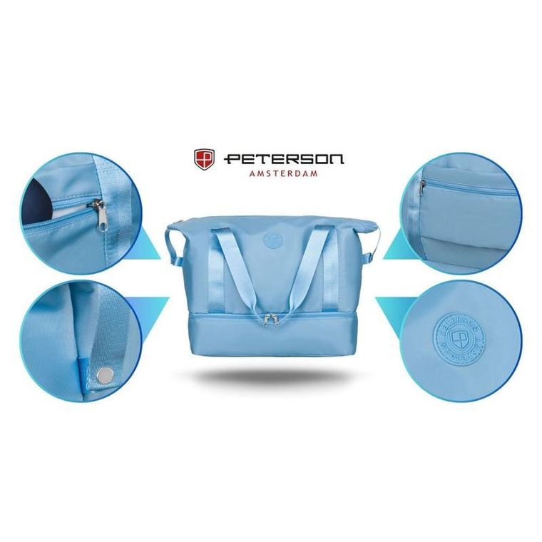 Peterson, torba podróżna, błękitna