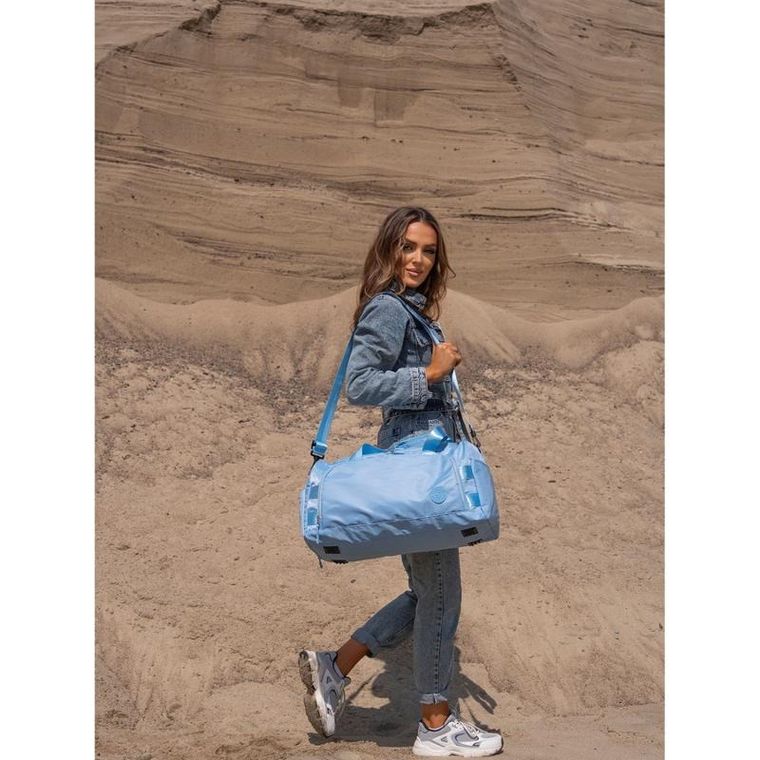 Peterson, torba podróżna z uchwytem na walizkę, błękitna