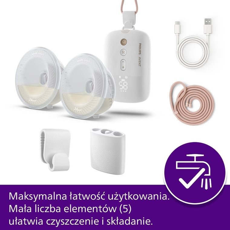 Philips Avent, SCF532/11, laktator elektryczny, podwójny, Hands-Free
