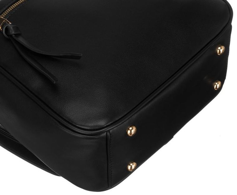 Plecak, czarny, skóra ekologiczna, Peterson