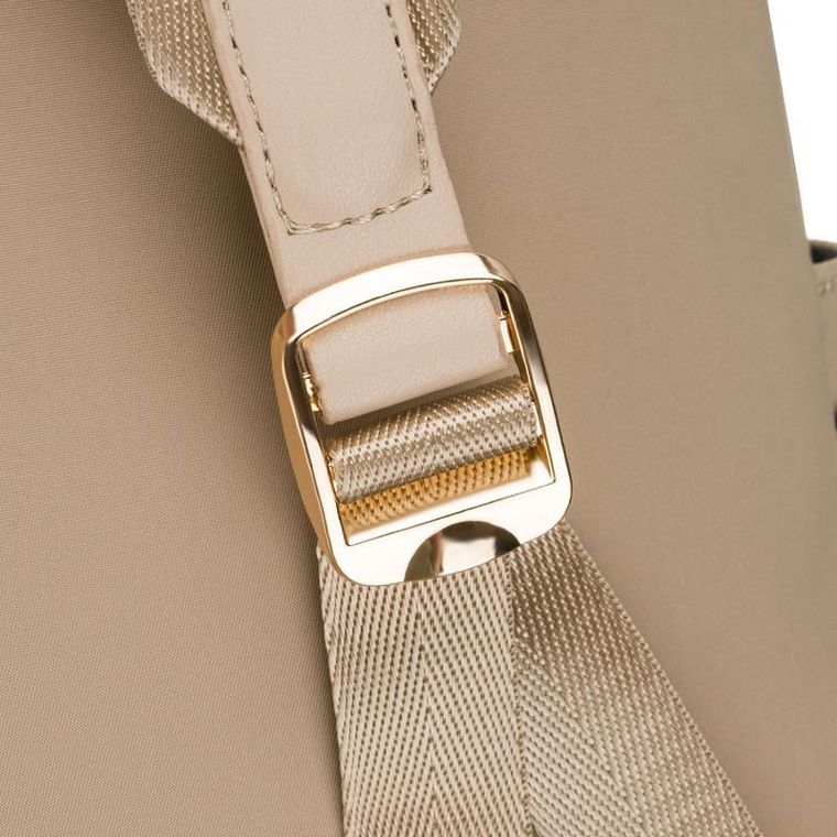 Plecak miejski, beżowy, skóra ekologiczna, Peterson