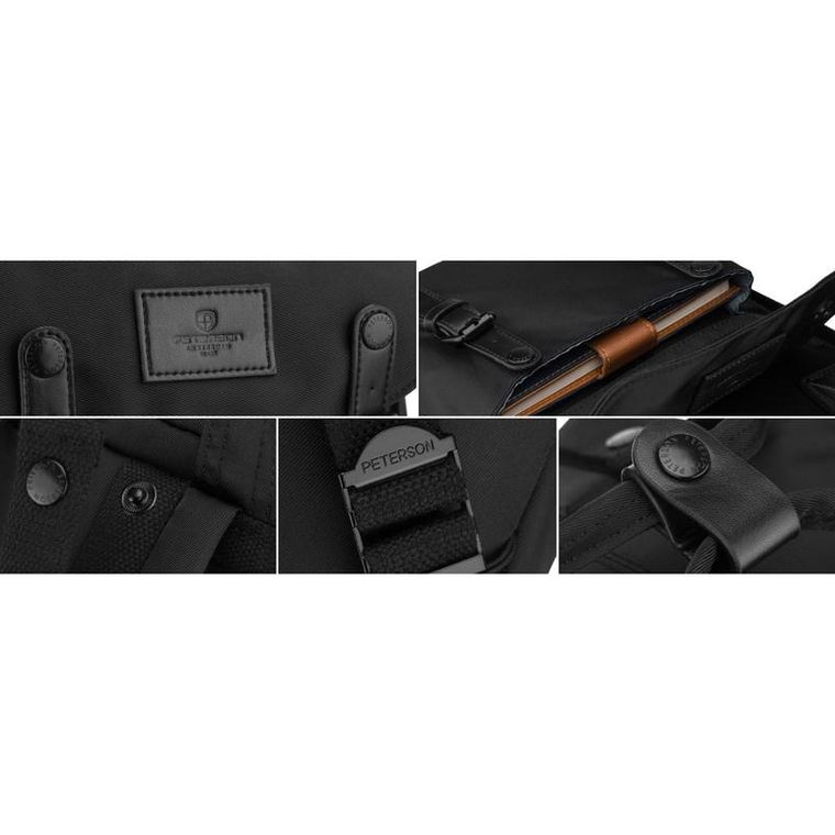 Plecak miejski, czarny, Peterson