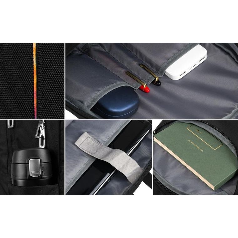 Plecak miejski na laptopa, czarny, Peterson