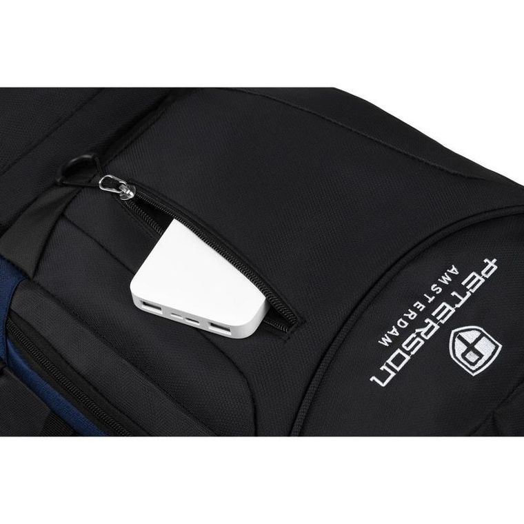 Plecak turystyczny, granatowo-czarny, Peterson