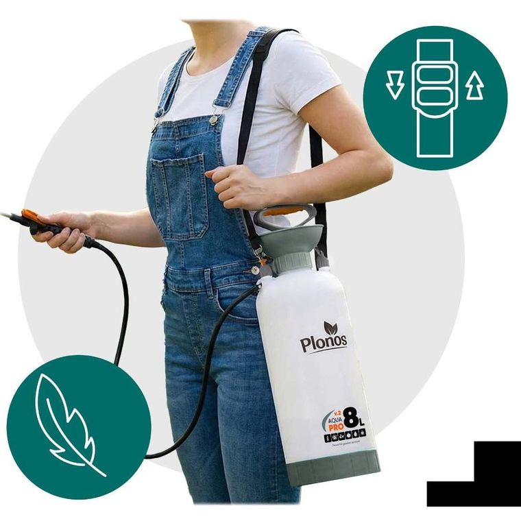 Plonos, opryskiwacz ciśnieniowy, ręczny, 8l