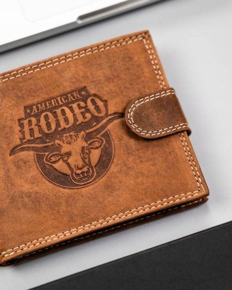 Portfel, brązowy, skórzany, Always Wild