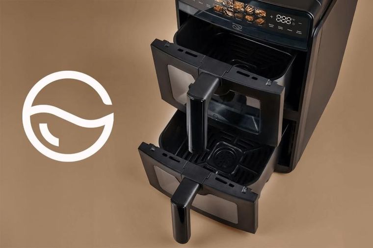 Promis, frytownica beztłuszczowa, pionowa, podwójna