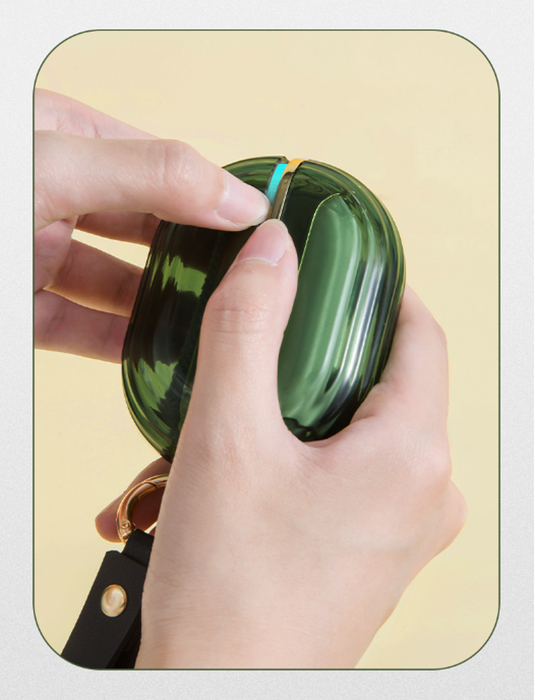 Przenośna mini szczotka do usuwania zmechaceń, zielona