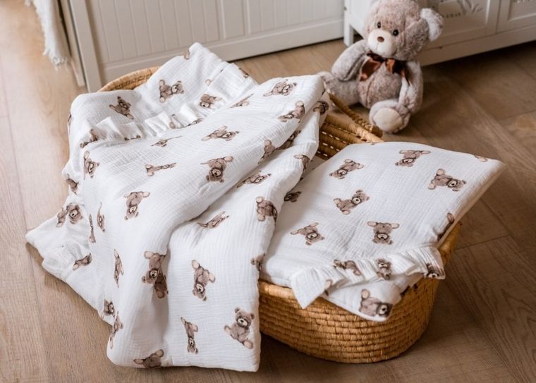 Pulp, Misie, 2-częściowy komplet pościeli, muślinowy, 80-100 cm