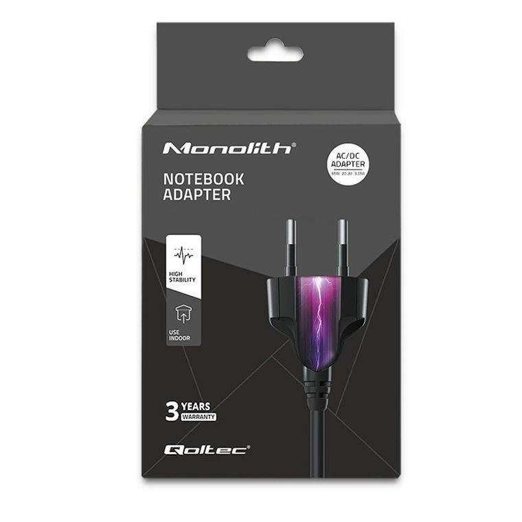 Qoltec, zasilacz sieciowy, 65W, 5-20.3V, 2-3.25A, USB TYP C, PD