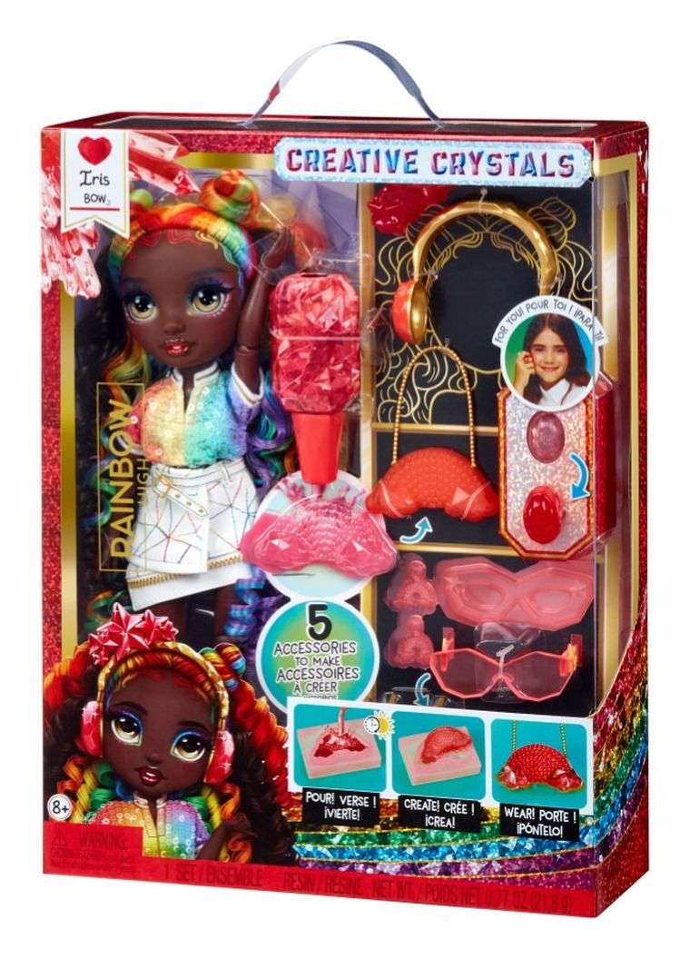 Rainbow High, Creative Crystals, Iris Bow, lalka modowa