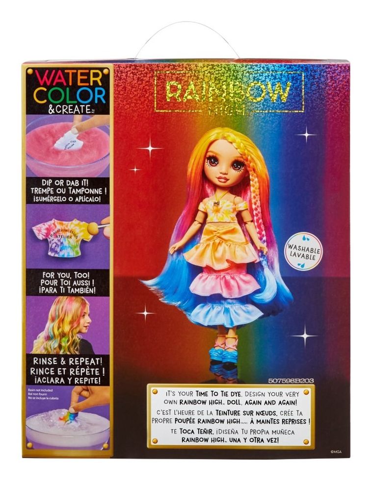 Rainbow High, Watercolor & Create Fashion Doll, Brown Eyes, lalka modowa