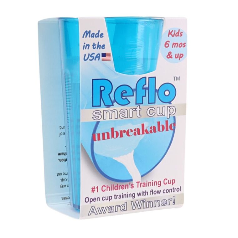 Reflo, kubek do nauki picia, niebieski, 280 ml