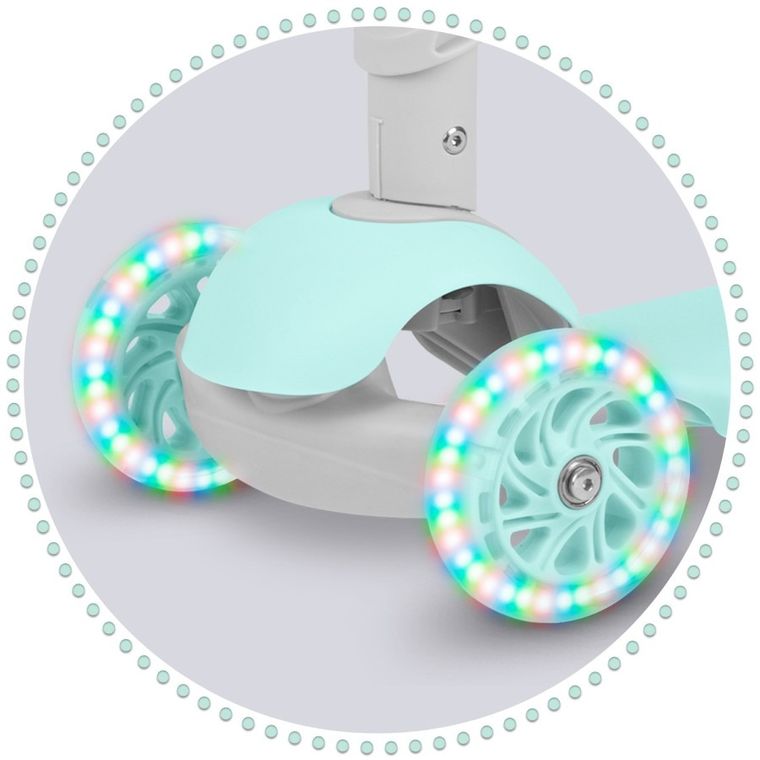 Ricokids, Buggy, hulajnoga 3-kołowa, miętowa