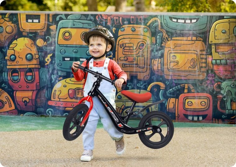 Ricokids, Funnu, rowerek biegowy dla dzieci, czarny