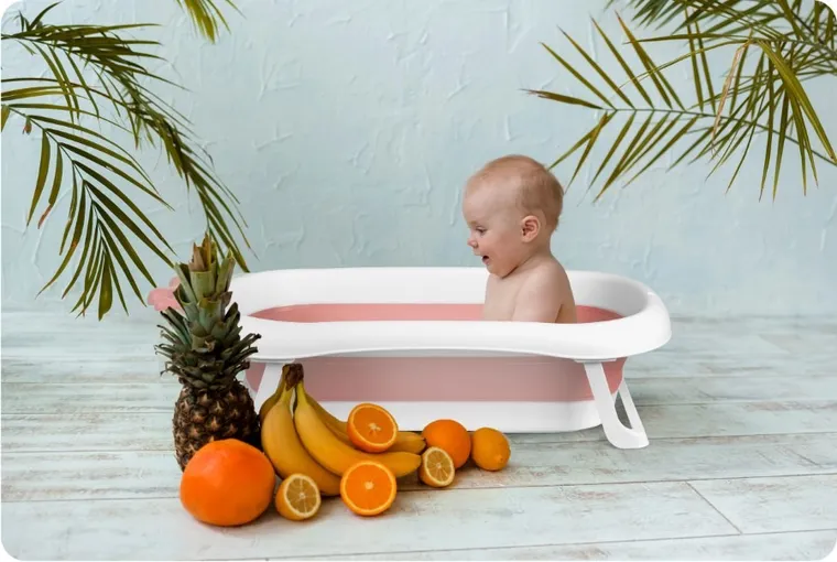 Ricokids, wanienka składana + poduszka, różowa