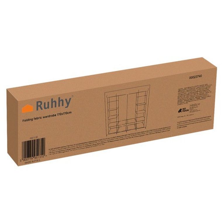 Ruhhy, szafa materiałowa składana, 170-170 cm