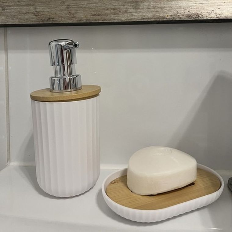 Ruhhy, zestaw akcesoriów łazienkowych, biały