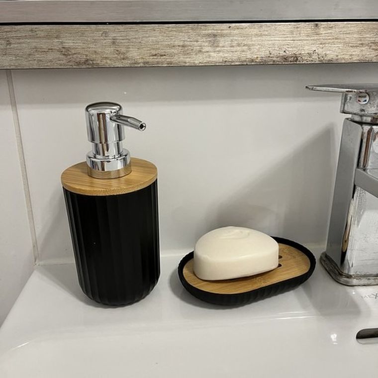 Ruhhy, zestaw akcesoriów łazienkowych, czarny