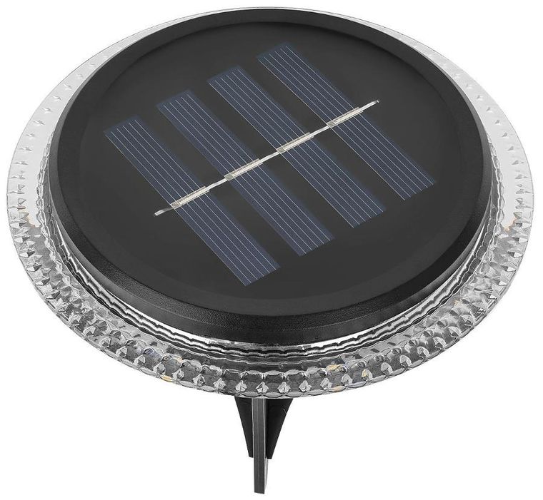 Saska Garden, lampy solarne dyskowe do wbicia w grunt lub montażu na ścianie, 2 szt.