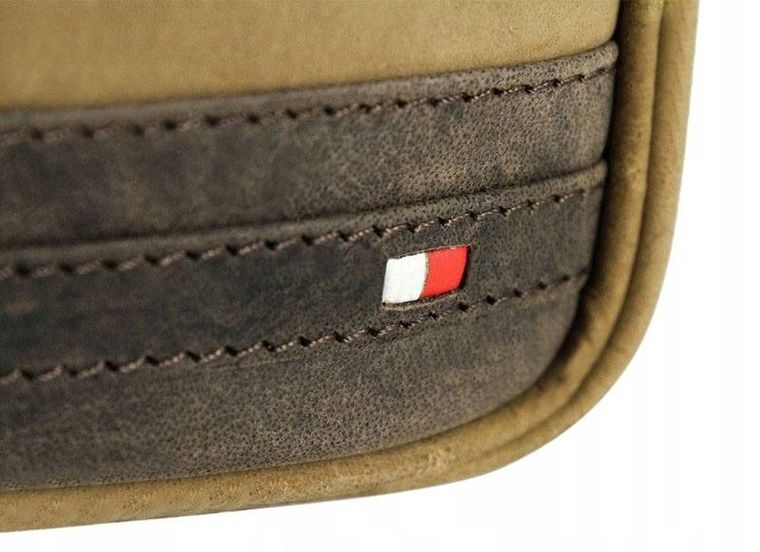 Saszetka do ręki, brązowa, skórzana, Always Wild