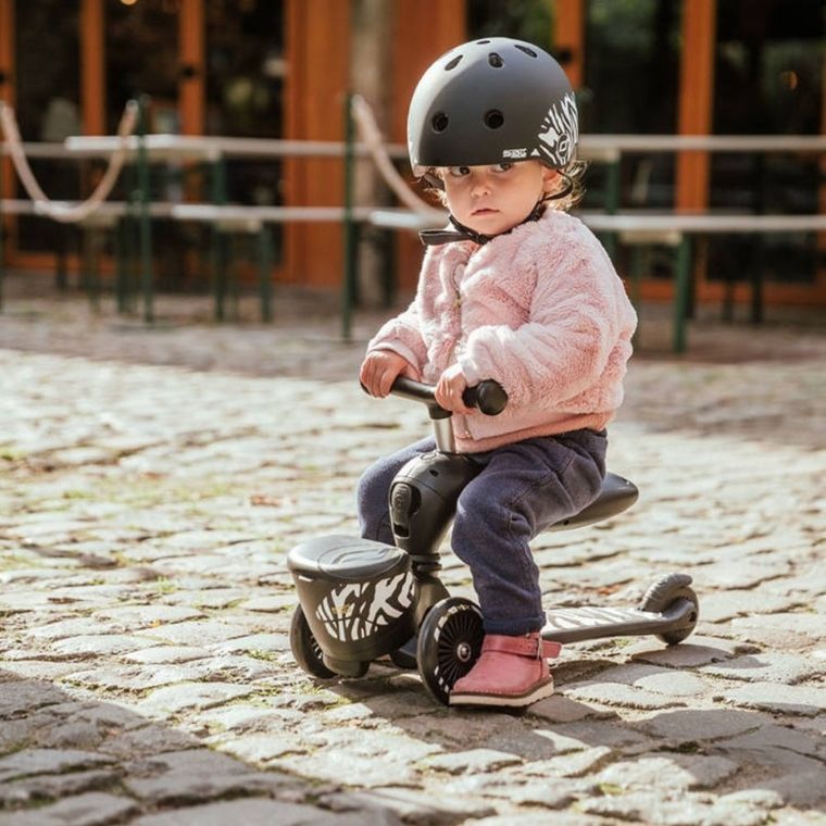 Scoot & Ride, kask, Zebra, rozmiar XXS-S