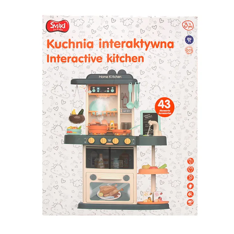 Smiki, kuchnia dla dzieci z akcesoriami, światło i dźwięk