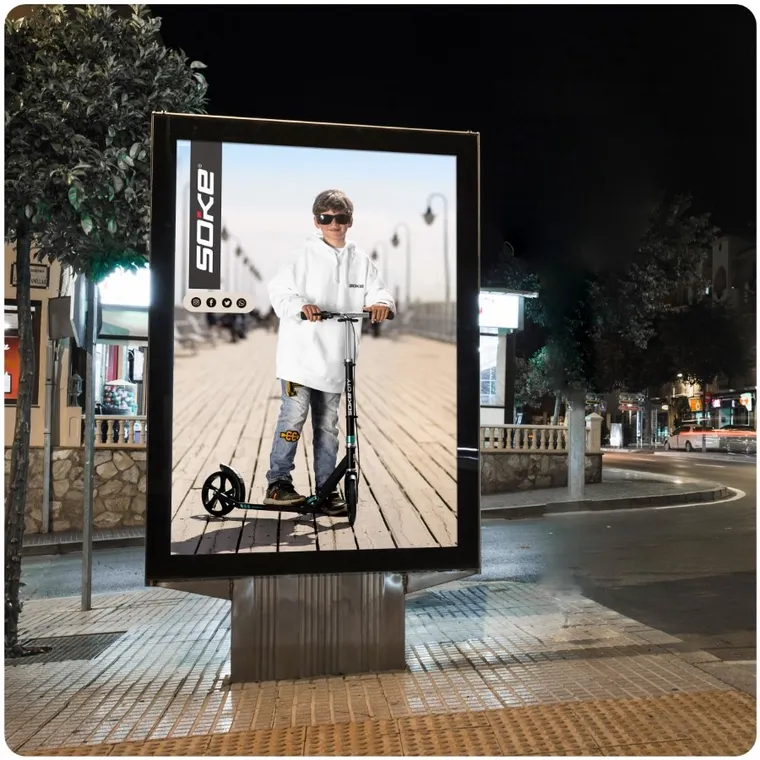 Soke, City, hulajnoga miejska, składana, czarno-turkusowa