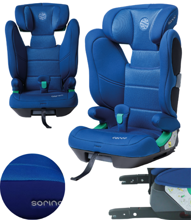 Sorino, Ceres, fotelik samochodowy, blue, 100-150 cm