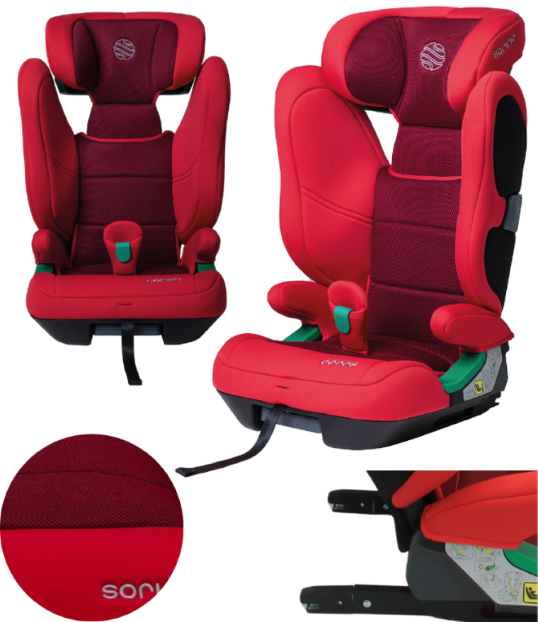 Sorino, Ceres, fotelik samochodowy, red, 100-150 cm