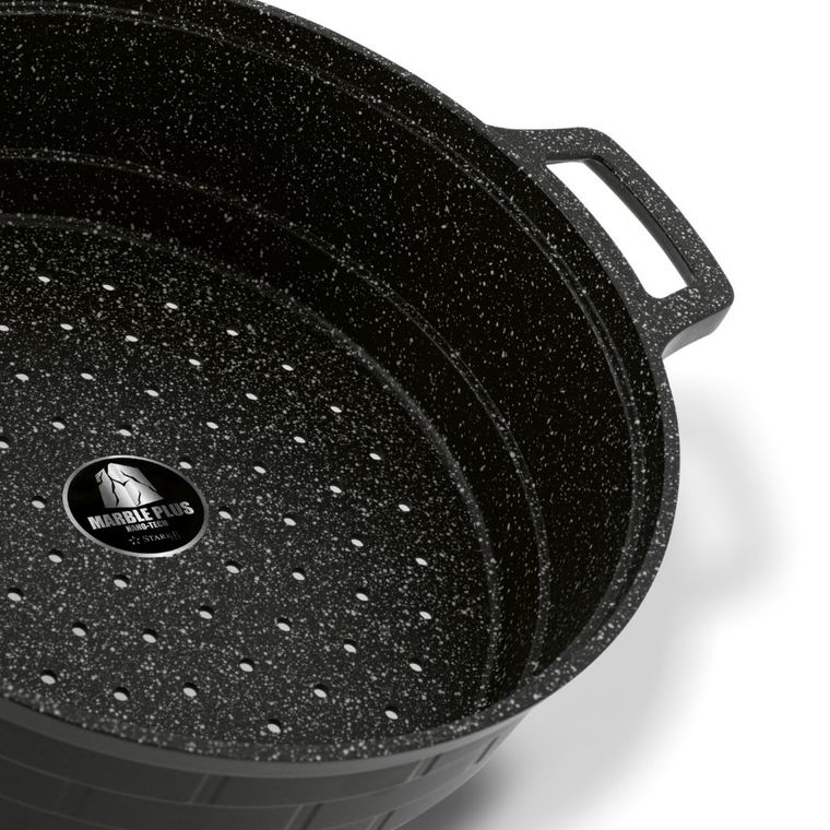Starke, Brick Marble, garnek do gotowania na parze + nakładki silikonowe, 6.3l