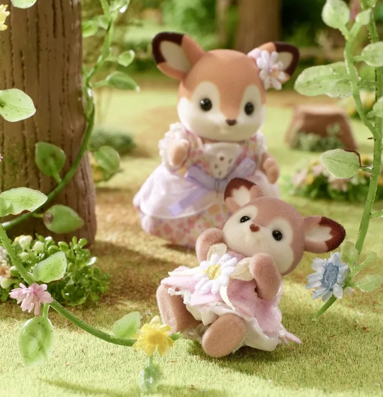 Sylvanian Families, Jelonki na kwiatowej huśtawce, zestaw z figurkami, 5801