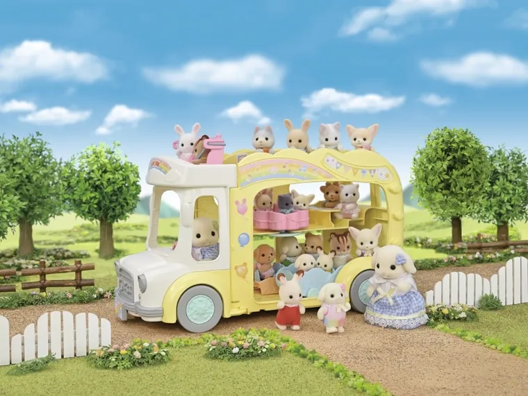 Sylvanian Families, Kolorowy Autobus, rozkładany pojazd, 5744