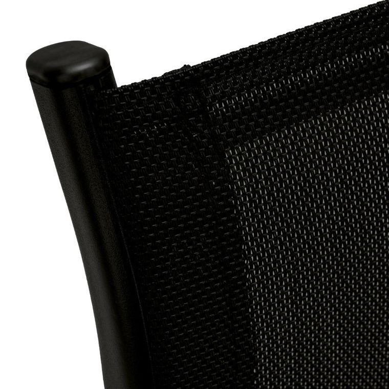 Tadar, krzesła ogrodowe, stalowe, czarne, 55-75-91 cm, 2 szt.