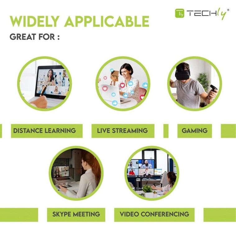 Techly, mikrofon konferencyjny, dookólny, USB 2.0 z wyciszeniem