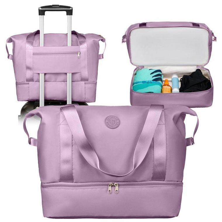 Torba podróżna, bagaż podręczny do samolotu, fioletowa, Rovicky