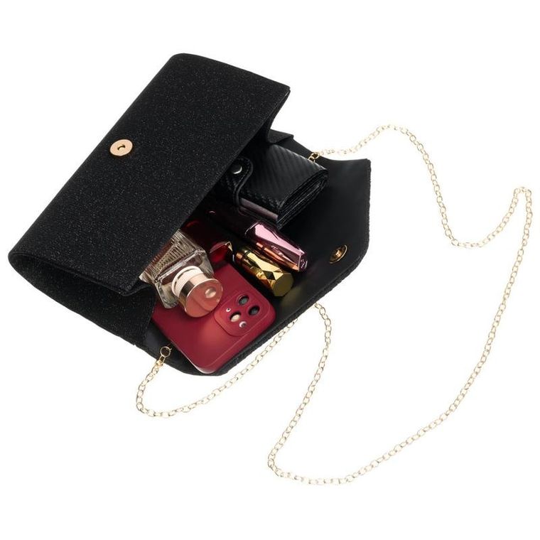 Torebka kopertówka, czarna, Rovicky